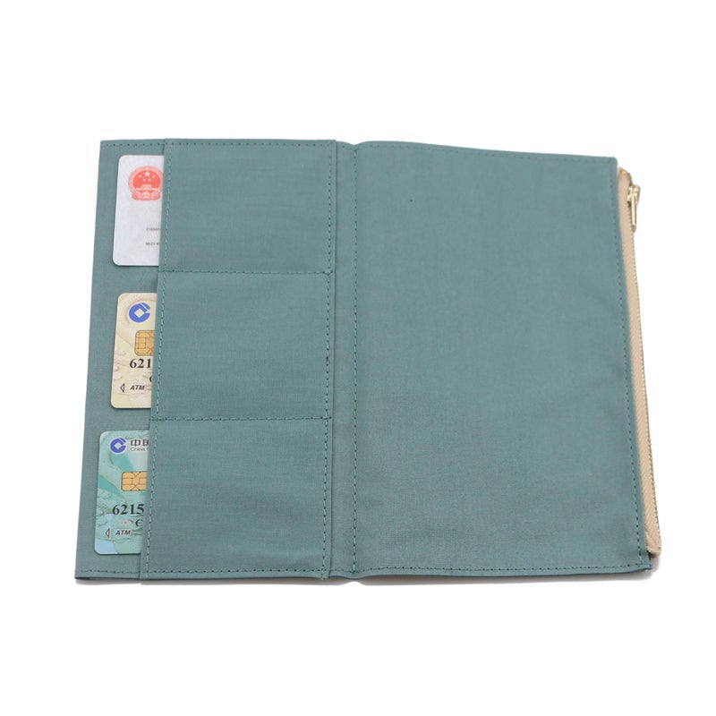 Dwpetzo Canvas Zipper Pocket for Travelers Notebook with 2 Elastic Bands 1 Wallet Insert Pouch Refill for TN Accessories Standard Size Card Holder Storage Bag File Folder Stationery - Image 3